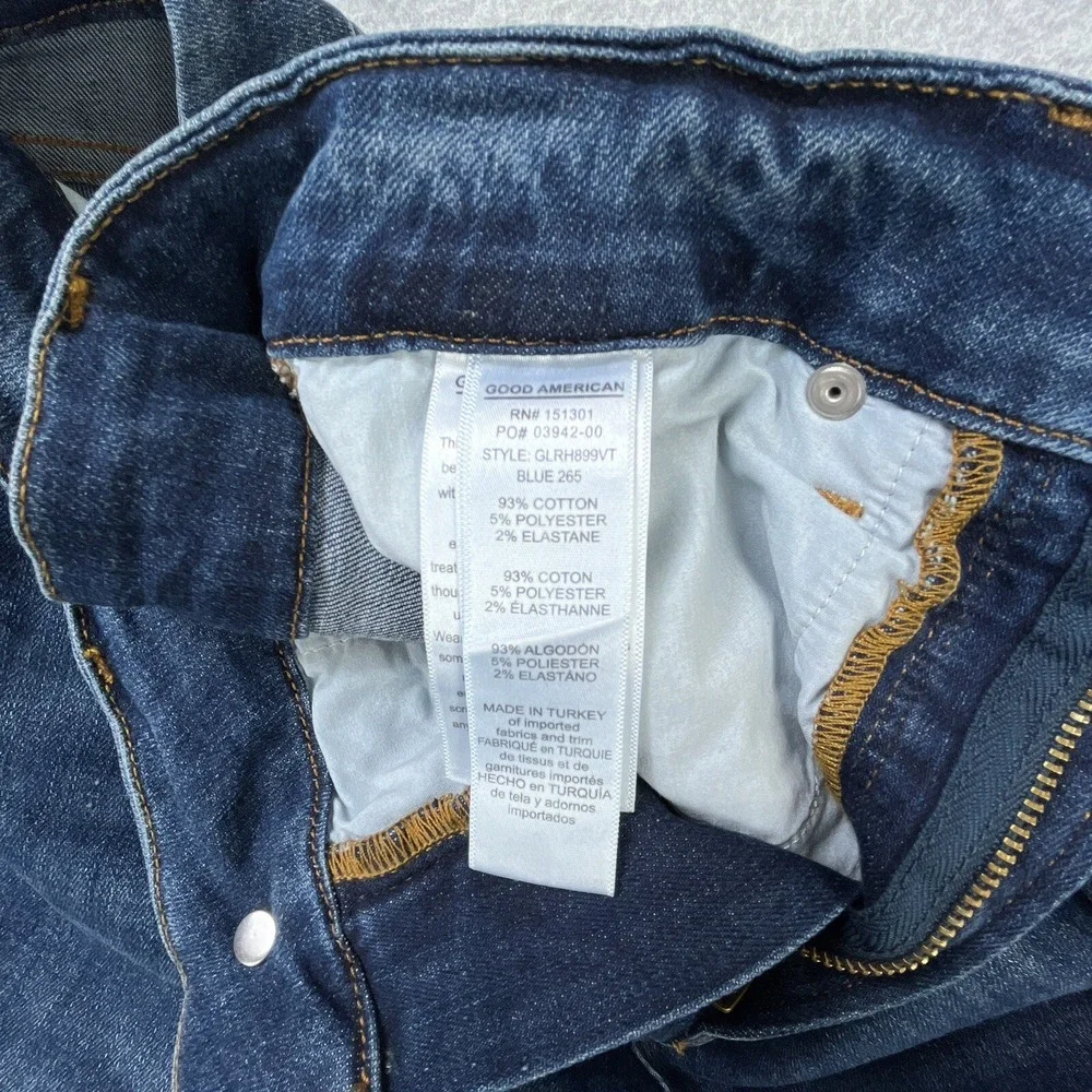 Good American Jeans Womens Sz 4 / 27 (27 x 28.5) Good Legs Skinny Stretch Denim - Picture 9 of 10